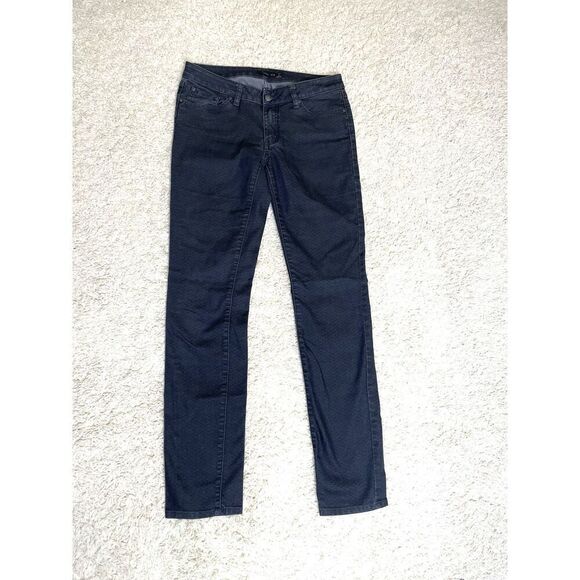 prAna Kara Sz 8 29 Jeans Pants Gray Black Wash Skinny W4KARA115 Diamond Pattern - Picture 1 of 8